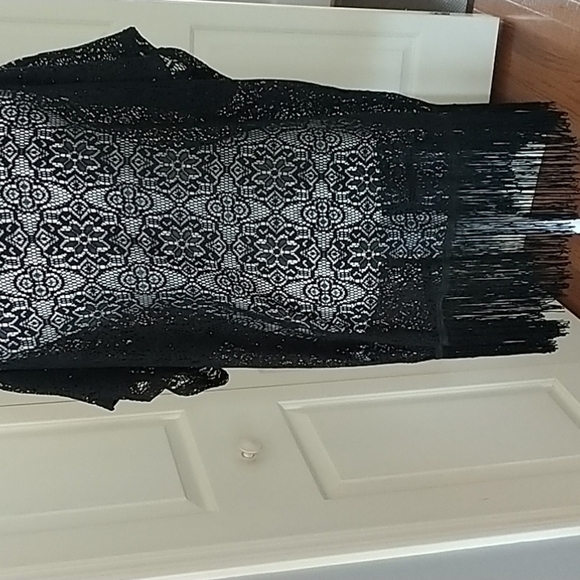 Atmosphere Black Lace Beach Cover-up S/M - Picture 11 of 11